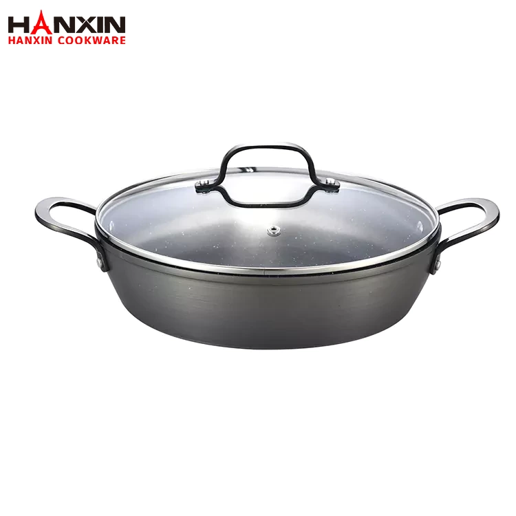 Aluminum Ceramic Marble Coating Saute Pan